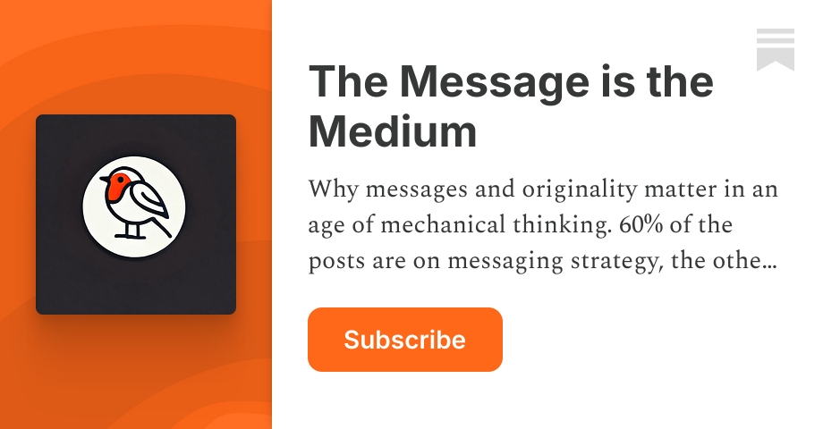 The Message is the Medium | Robin Moroney | Substack